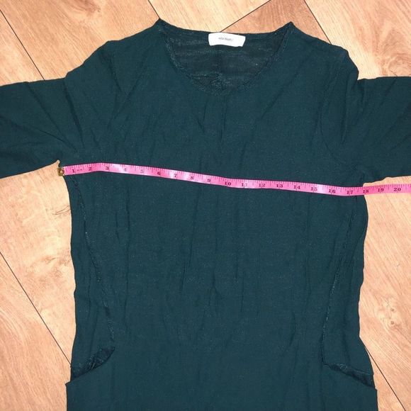 Sita Murt Collarless Forest Green Dress w/ Pockets Size EU 38 / US 8, MSRP $265 - Picture 9 of 13